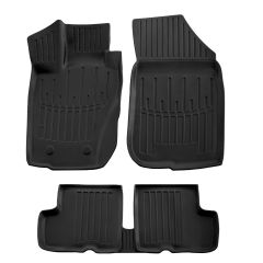 3D Tapis De Sol En Caoutchouc Premium Compatible Avec Dacia Duster 1 2010-2018 5pcs, Système de Fixation, Bord Haut, Noir, Antidérapant, Facile à Nettoyer, Toutes Saisons