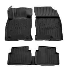 3D Tapis De Sol En Caoutchouc Premium Compatible Avec Ford Kuga 3 depuis 2019 5pcs, Système de Fixation, Bord Haut, Noir, Antidérapant, Facile à Nettoyer, Toutes Saisons