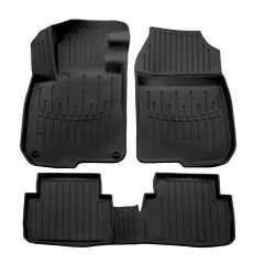 3D Tapis De Sol En Caoutchouc Premium Compatible Avec Honda CR-V 2018-2022 4pcs, Système de Fixation, Bord Haut, Noir, Antidérapant, Facile à Nettoyer, Toutes Saisons