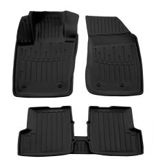 3D Tapis De Sol En Caoutchouc Premium Compatible Avec Jeep Renegade depuis 2014 5pcs, Système de Fixation, Bord Haut, Noir, Antidérapant, Facile à Nettoyer, Toutes Saisons