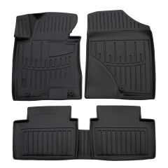 3D Tapis De Sol En Caoutchouc Premium Compatible Avec Kia Ceed 2 2012-2018 5pcs, Système de Fixation, Bord Haut, Noir, Antidérapant, Facile à Nettoyer, Toutes Saisons