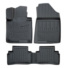 3D Tapis De Sol En Caoutchouc Premium Compatible Avec Hyundai Sportage (NQ5) depuis 2020 5pcs, Système de Fixation, Bord Haut, Noir, Antidérapant, Facile à Nettoyer, Toutes Saisons