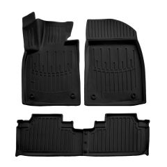 3D Tapis De Sol En Caoutchouc Premium Compatible Avec Lexus RX 2015-2022 4pcs, Système de Fixation, Bord Haut, Noir, Antidérapant, Facile à Nettoyer, Toutes Saisons