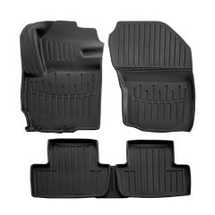 3D Tapis De Sol En Caoutchouc Premium Compatible Avec Peugeot 4008 2012-2016 5pcs, Système de Fixation, Bord Haut, Noir, Antidérapant, Facile à Nettoyer, Toutes Saisons