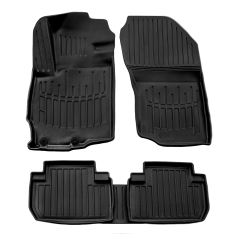 3D Tapis De Sol En Caoutchouc Premium Compatible Avec Peugeot 4007 2007-2013 5pcs, Système de Fixation, Bord Haut, Noir, Antidérapant, Facile à Nettoyer, Toutes Saisons