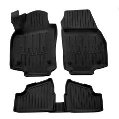 3D Tapis De Sol En Caoutchouc Premium Compatible Avec Opel Astra H 2004-2010 5pcs, Système de Fixation, Bord Haut, Noir, Antidérapant, Facile à Nettoyer, Toutes Saisons