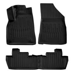 3D Tapis De Sol En Caoutchouc Premium Compatible Avec Peugeot 5008 2008-2017 4pcs, Système de Fixation, Bord Haut, Noir, Antidérapant, Facile à Nettoyer, Toutes Saisons