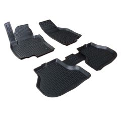 3D Tapis De Sol En Caoutchouc Premium Compatible Avec Volkswagen Jetta 2005-2011, Système de Fixation, Bord Haut, Noir, Antidérapant, Facile à Nettoyer, Toutes Saisons