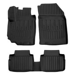 3D Tapis De Sol En Caoutchouc Premium Compatible Avec Suzuki SX4 2 depuis 2013 5pcs, Système de Fixation, Bord Haut, Noir, Antidérapant, Facile à Nettoyer, Toutes Saisons