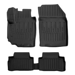 3D Tapis De Sol En Caoutchouc Premium Compatible Avec Suzuki Vitara 2 depuis 2015 5pcs, Système de Fixation, Bord Haut, Noir, Antidérapant, Facile à Nettoyer, Toutes Saisons