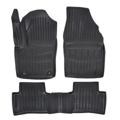 3D Tapis De Sol En Caoutchouc Premium Compatible Avec Honda C-HR depuis 2016 5pcs, Système de Fixation, Bord Haut, Noir, Antidérapant, Facile à Nettoyer, Toutes Saisons