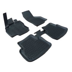 3D Tapis De Sol En Caoutchouc Premium Compatible Avec Volkswagen Tiguan 2 depuis 2016, Système de Fixation, Bord Haut, Noir, Antidérapant, Facile à Nettoyer, Toutes Saisons