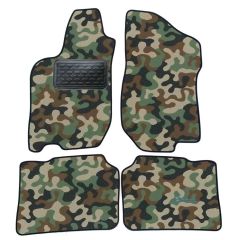 Tapis de sol de Voiture de Tapis de Voiture de Camouflage pour Alfa Romeo 145 1994-2001, D'armée Tapis de voiture, Base Antidérapante, Renforcée Dans la Zone de la Pédale