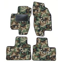 Tapis de sol de Voiture de Tapis de Voiture de Camouflage pour Alfa Romeo 156 1998-2006, D'armée Tapis de voiture, Base Antidérapante, Renforcée Dans la Zone de la Pédale