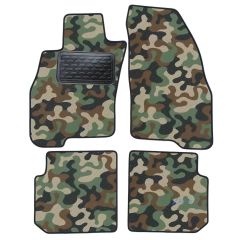 Tapis de sol de Voiture de Tapis de Voiture de Camouflage pour Alfa Romeo Mito 2008-2018, D'armée Tapis de voiture, Base Antidérapante, Renforcée Dans la Zone de la Pédale