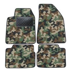 Tapis de sol de Voiture de Tapis de Voiture de Camouflage pour Alfa Romeo Giulietta 2010-2020, D'armée Tapis de voiture, Base Antidérapante, Renforcée Dans la Zone de la Pédale