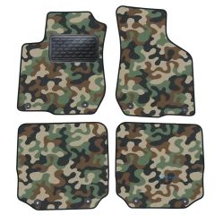 Tapis de sol de Voiture de Tapis de Voiture de Camouflage pour Audi A3 8L 1996-2003, D'armée Tapis de voiture, Base Antidérapante, Renforcée Dans la Zone de la Pédale