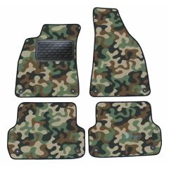 Tapis de sol de Voiture de Tapis de Voiture de Camouflage pour Audi A4 B6 / B7 2000-2008, D'armée Tapis de voiture, Base Antidérapante, Renforcée Dans la Zone de la Pédale