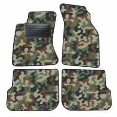 Tapis de sol de Voiture de Tapis de Voiture de Camouflage pour Audi A4 B5 1995-2000, D'armée Tapis de voiture, Base Antidérapante, Renforcée Dans la Zone de la Pédale