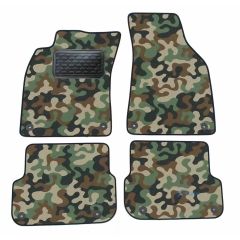 Tapis de sol de Voiture de Tapis de Voiture de Camouflage pour Audi A6 C6 2004-2007, D'armée Tapis de voiture, Base Antidérapante, Renforcée Dans la Zone de la Pédale