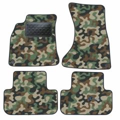 Tapis de sol de Voiture de Tapis de Voiture de Camouflage pour Audi A4 B8 / A5 2009-2015, D'armée Tapis de voiture, Base Antidérapante, Renforcée Dans la Zone de la Pédale