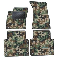 Tapis de sol de Voiture de Tapis de Voiture de Camouflage pour Audi A8 D3 2002-2010, D'armée Tapis de voiture, Base Antidérapante, Renforcée Dans la Zone de la Pédale