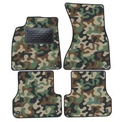 Tapis de sol de Voiture de Tapis de Voiture de Camouflage pour Audi A6 C7 2011-2018, D'armée Tapis de voiture, Base Antidérapante, Renforcée Dans la Zone de la Pédale