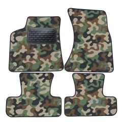 Tapis de sol de Voiture de Tapis de Voiture de Camouflage pour Audi Q5 2008-2015, D'armée Tapis de voiture, Base Antidérapante, Renforcée Dans la Zone de la Pédale