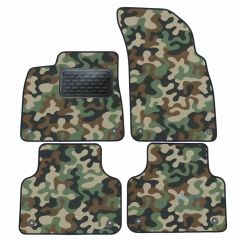 Tapis de sol de Voiture de Tapis de Voiture de Camouflage pour Audi Q7 depuis 2015, D'armée Tapis de voiture, Base Antidérapante, Renforcée Dans la Zone de la Pédale