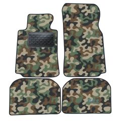 Tapis de sol de Voiture de Tapis de Voiture de Camouflage pour Bmw 7 series E38 1994-2001, D'armée Tapis de voiture, Base Antidérapante, Renforcée Dans la Zone de la Pédale