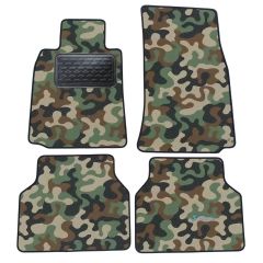 Tapis de sol de Voiture de Tapis de Voiture de Camouflage pour Bmw 5 series E39 1996-2003, D'armée Tapis de voiture, Base Antidérapante, Renforcée Dans la Zone de la Pédale
