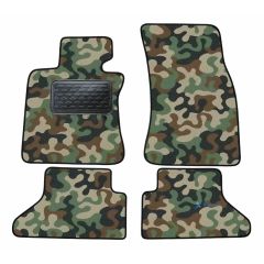 Tapis de sol de Voiture de Tapis de Voiture de Camouflage pour Bmw 6er E64 Cabrio 2004-2010, D'armée Tapis de voiture, Base Antidérapante, Renforcée Dans la Zone de la Pédale