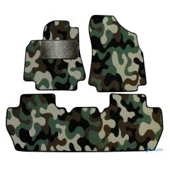 Tapis de sol de Voiture de Tapis de Voiture de Camouflage pour Peugeot Partner 2 2008-2018, D'armée Tapis de voiture, Base Antidérapante, Renforcée Dans la Zone de la Pédale