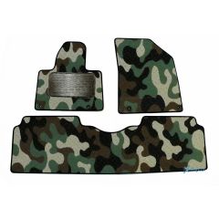 Tapis de sol de Voiture de Tapis de Voiture de Camouflage pour Citroen C5 2008-2015, D'armée Tapis de voiture, Base Antidérapante, Renforcée Dans la Zone de la Pédale