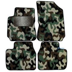 Tapis de sol de Voiture de Tapis de Voiture de Camouflage pour Citroen C4 Cactus depuis 2013, D'armée Tapis de voiture, Base Antidérapante, Renforcée Dans la Zone de la Pédale