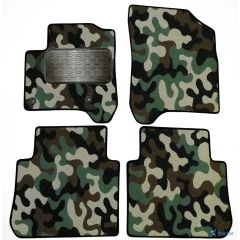 Tapis de sol de Voiture de Tapis de Voiture de Camouflage pour Citroen C3 Picasso 2008-2017, D'armée Tapis de voiture, Base Antidérapante, Renforcée Dans la Zone de la Pédale