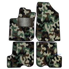 Tapis de sol de Voiture de Tapis de Voiture de Camouflage pour Dacia Sandero Stepway 2012-2020, D'armée Tapis de voiture, Base Antidérapante, Renforcée Dans la Zone de la Pédale