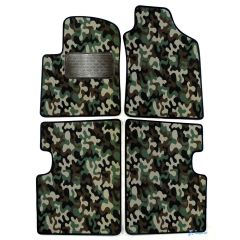 Tapis de sol de Voiture de Tapis de Voiture de Camouflage pour Fiat 500 2007-2012, D'armée Tapis de voiture, Base Antidérapante, Renforcée Dans la Zone de la Pédale