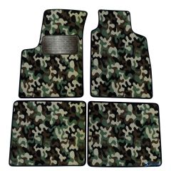 Tapis de sol de Voiture de Tapis de Voiture de Camouflage pour Fiat Panda 2003-2012, D'armée Tapis de voiture, Base Antidérapante, Renforcée Dans la Zone de la Pédale