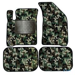 Tapis de sol de Voiture de Tapis de Voiture de Camouflage pour Fiat Freemont 2011-2016, D'armée Tapis de voiture, Base Antidérapante, Renforcée Dans la Zone de la Pédale