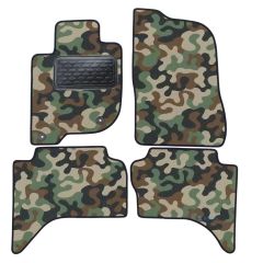 Tapis de sol de Voiture de Tapis de Voiture de Camouflage pour Fiat Fullback depuis 2016, D'armée Tapis de voiture, Base Antidérapante, Renforcée Dans la Zone de la Pédale