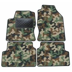 Tapis de sol de Voiture de Tapis de Voiture de Camouflage pour Ford Focus 1 1998-2004, D'armée Tapis de voiture, Base Antidérapante, Renforcée Dans la Zone de la Pédale
