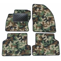 Tapis de sol de Voiture de Tapis de Voiture de Camouflage pour Ford Focus 2 2005-2010, D'armée Tapis de voiture, Base Antidérapante, Renforcée Dans la Zone de la Pédale