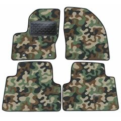 Tapis de sol de Voiture de Tapis de Voiture de Camouflage pour Ford Focus C-Max 2003-2010, D'armée Tapis de voiture, Base Antidérapante, Renforcée Dans la Zone de la Pédale