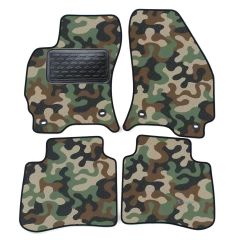 Tapis de sol de Voiture de Tapis de Voiture de Camouflage pour Ford Mondeo 2001-2007, D'armée Tapis de voiture, Base Antidérapante, Renforcée Dans la Zone de la Pédale