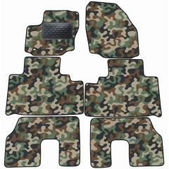 Tapis de sol de Voiture de Tapis de Voiture de Camouflage pour Ford S-Max 2007-2010, D'armée Tapis de voiture, Base Antidérapante, Renforcée Dans la Zone de la Pédale