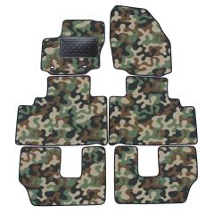 Tapis de sol de Voiture de Tapis de Voiture de Camouflage pour Seat Alhambra 2006-2014, D'armée Tapis de voiture, Base Antidérapante, Renforcée Dans la Zone de la Pédale