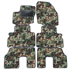 Tapis de sol de Voiture de Tapis de Voiture de Camouflage pour Ford S-Max depuis 2016, D'armée Tapis de voiture, Base Antidérapante, Renforcée Dans la Zone de la Pédale