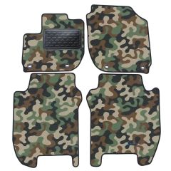 Tapis de sol de Voiture de Tapis de Voiture de Camouflage pour Honda Jazz 2015-2020, D'armée Tapis de voiture, Base Antidérapante, Renforcée Dans la Zone de la Pédale
