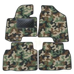 Tapis de sol de Voiture de Tapis de Voiture de Camouflage pour Hyundai Ix35 2010-2015, D'armée Tapis de voiture, Base Antidérapante, Renforcée Dans la Zone de la Pédale